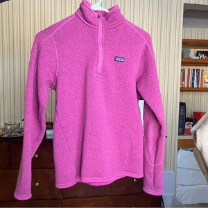 Patagonia Pink Quarter Zip 1/4 Better Sweater Pullover